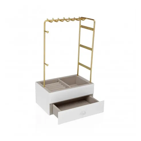 joyero metalico dorado cajones