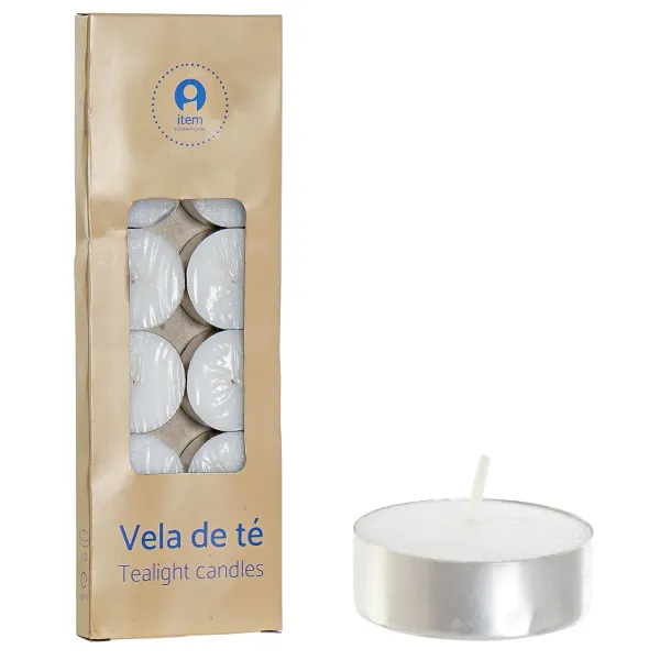set doce velas cera 12gr 35 horas