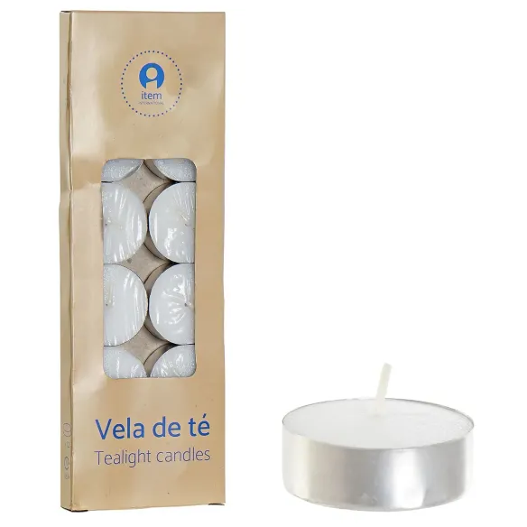 set doce velas cera 12gr 35 horas