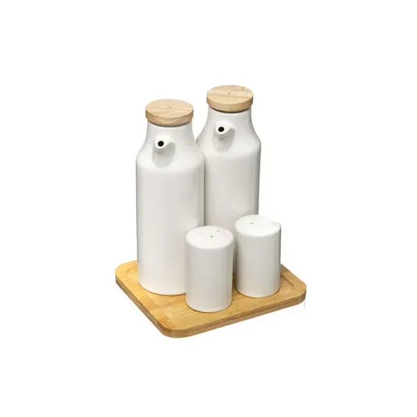 juego aceite vinagre sal pimienta