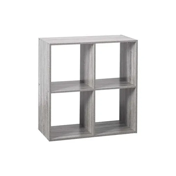 estanteria 4 compartimentos gris