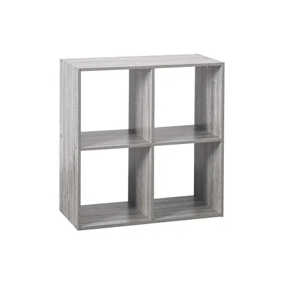 estanteria 4 compartimentos gris