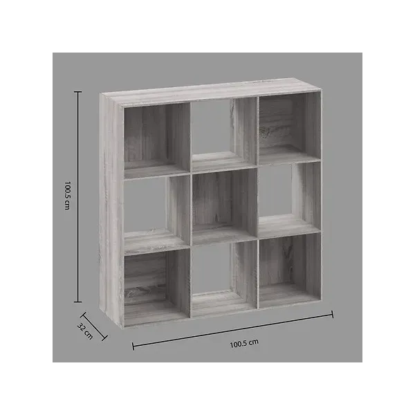 estanteria gris 9 compartimentos 2