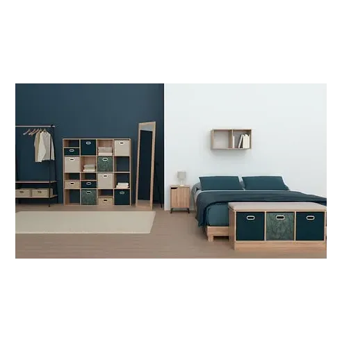 estanteria gris 9 compartimentos