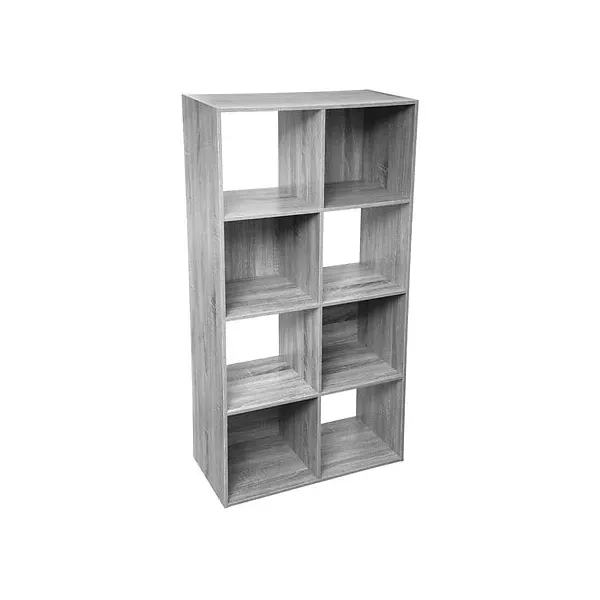 estanteria gris 8 compartimentos
