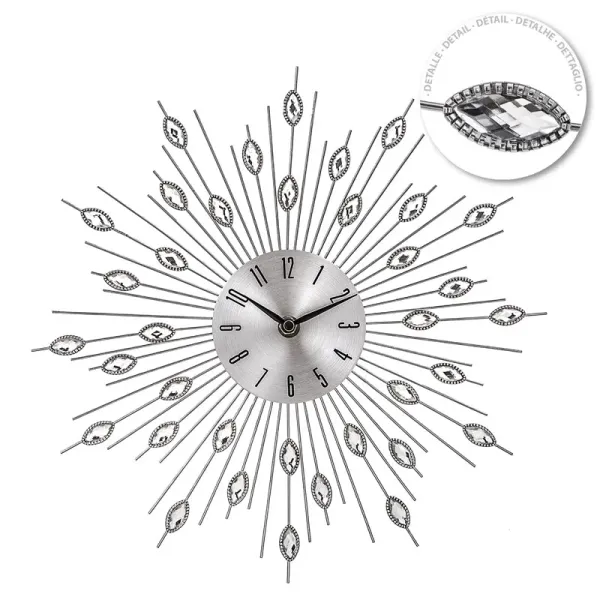 reloj pared cristales brillantes