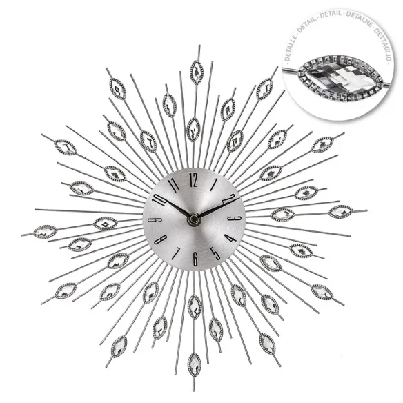 reloj pared cristales brillantes