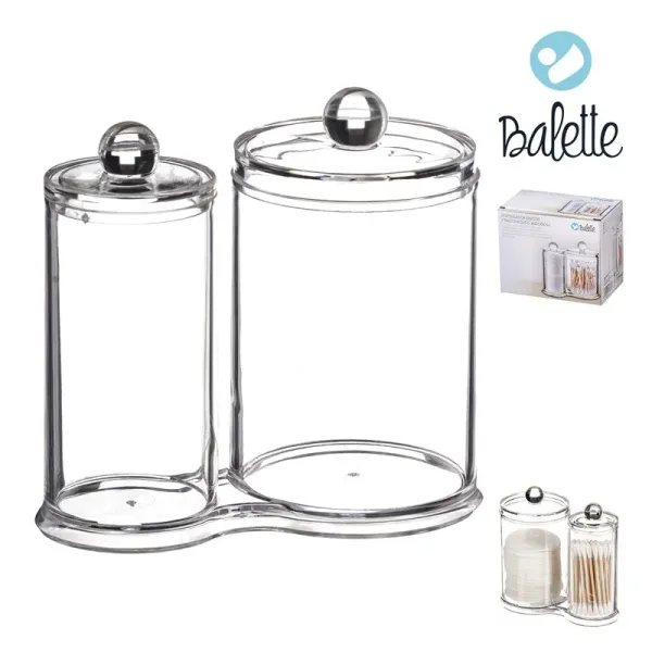 dispensador bastoncillos discos algodon