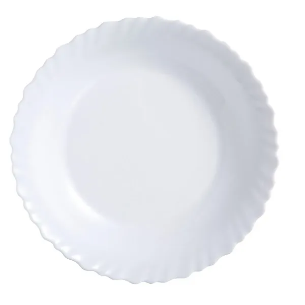 plato llano feston blanco 25 cm