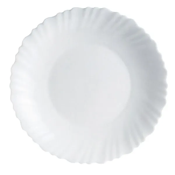 plato hondo feston blanco 23 cm