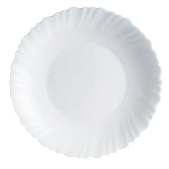 plato hondo feston blanco 23 cm