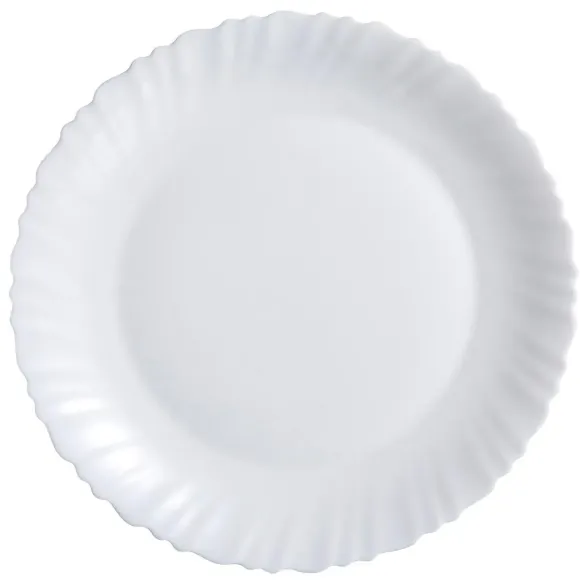 fuente redonda llana blanca