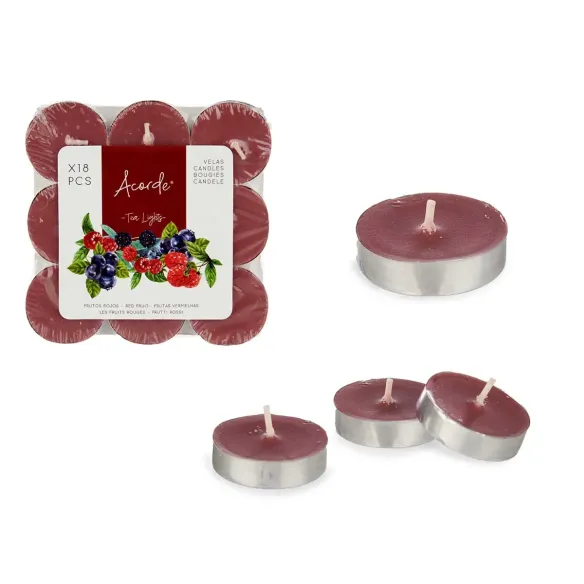 set dieciocho velas tea frutos rojos