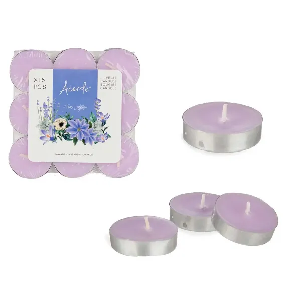 set dieciocho velas tea lavanda