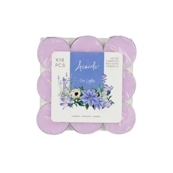 set dieciocho velas tea lavanda