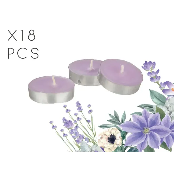 set dieciocho velas tea lavanda
