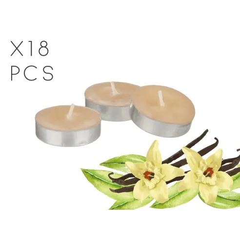 set dieciocho velas tea vainilla