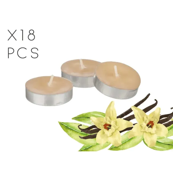 set dieciocho velas tea vainilla