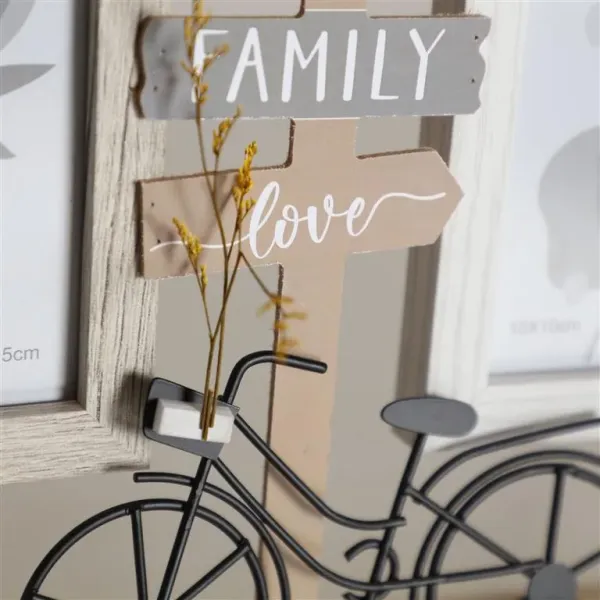 marco de fotos multi bicicleta y cartel 2