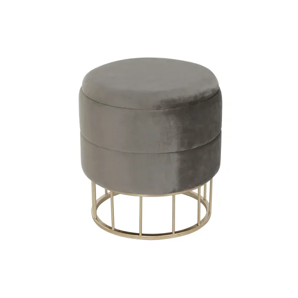 reposapies redondo baul gris