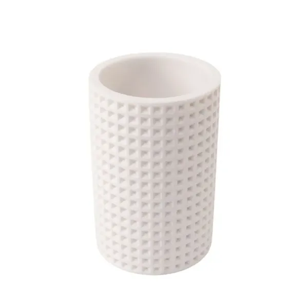 vaso bano puntos relieve blanco