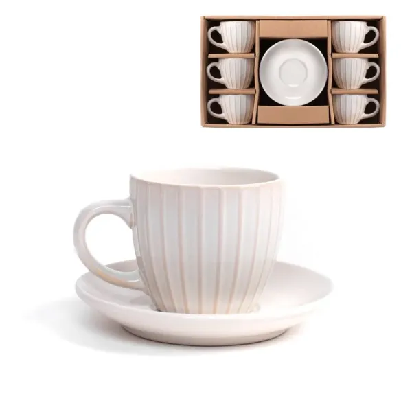 juego de cafe 6 servicios marfil 100 ml