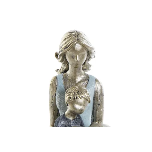 figura chica y nino azul perro dorado