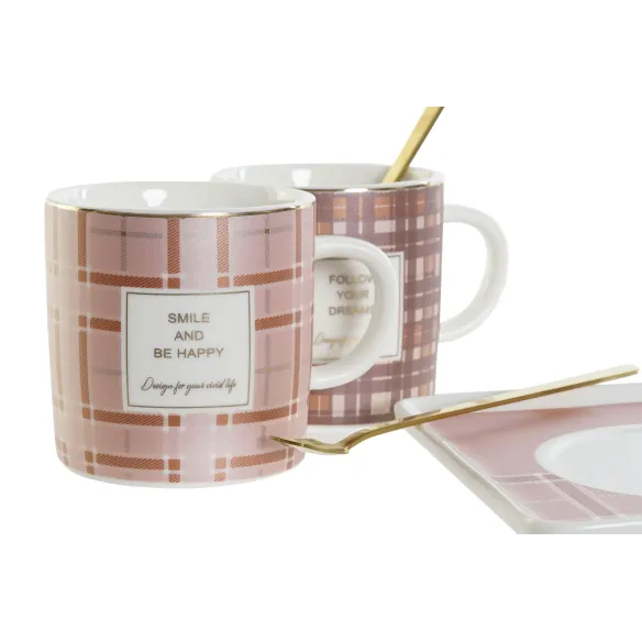 mug set 3 piezas bandeja y cuchara