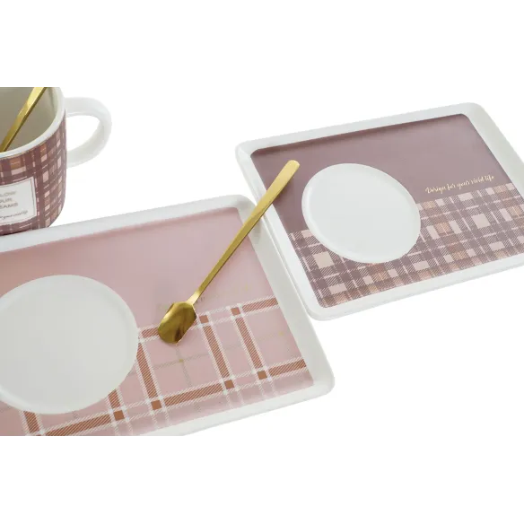 mug set 3 piezas bandeja y cuchara