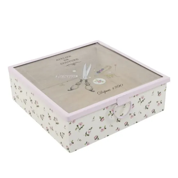 caja costurero con tapa