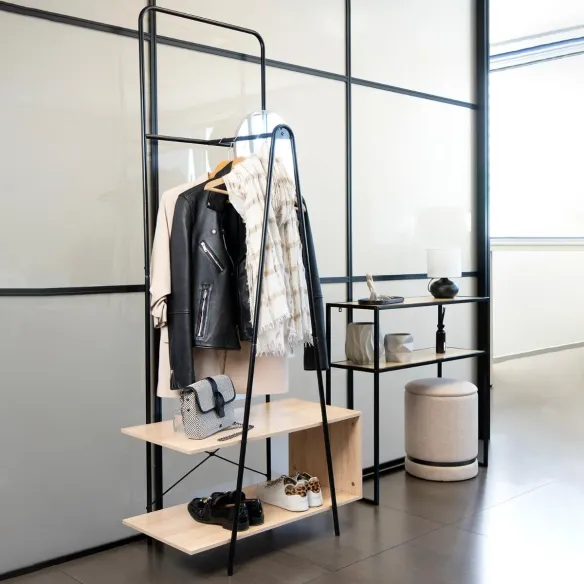 perchero recibidor con espejo