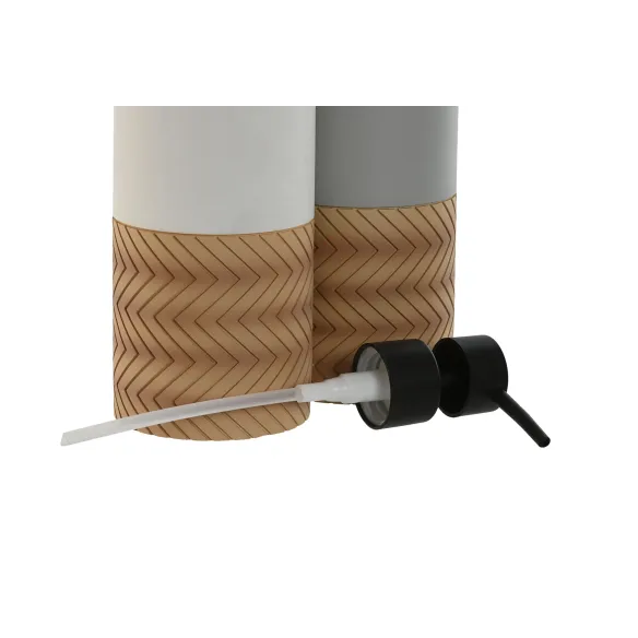 dosificador bano resina efecto madera