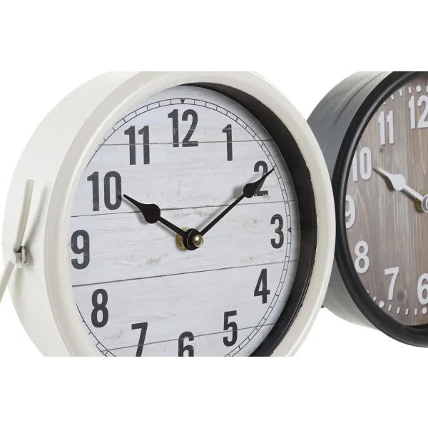 reloj sobremesa hierro cristal redondo 2