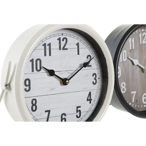 reloj sobremesa hierro cristal redondo