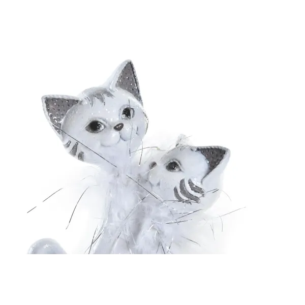 figura pareja gatos brillante blanco 2