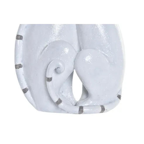 figura pareja gatos brillante blanco