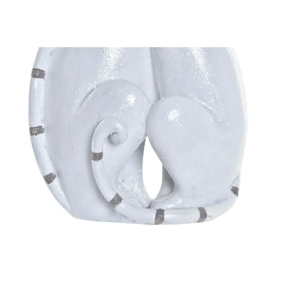 figura pareja gatos brillante blanco