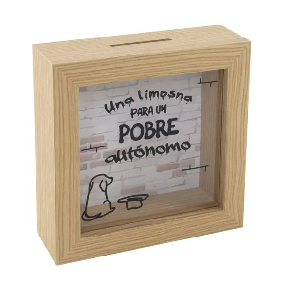 hucha madera mensaje autonomo