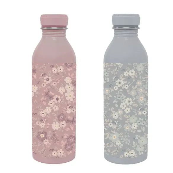 botella aluminio flores 540 ml