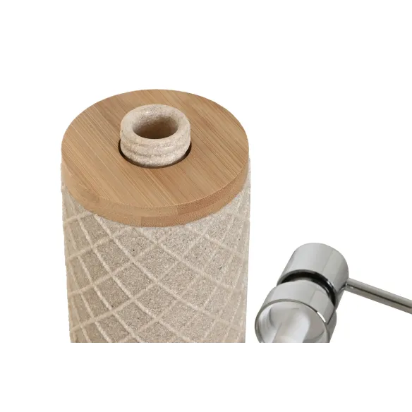 dosificador bano beige resina bambu