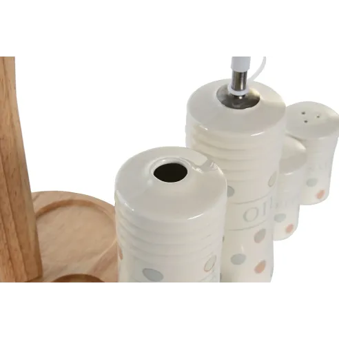 juego aceitera y vinagrera con soporte