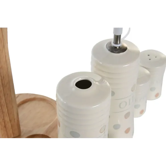 juego aceitera y vinagrera con soporte