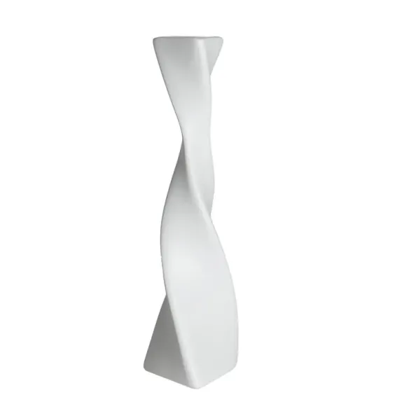 jarron jena blanco forma espiral