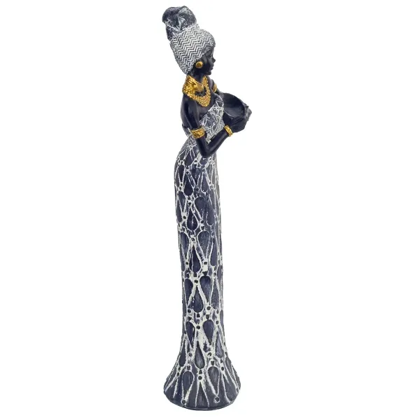 figura africana con basija gris 2