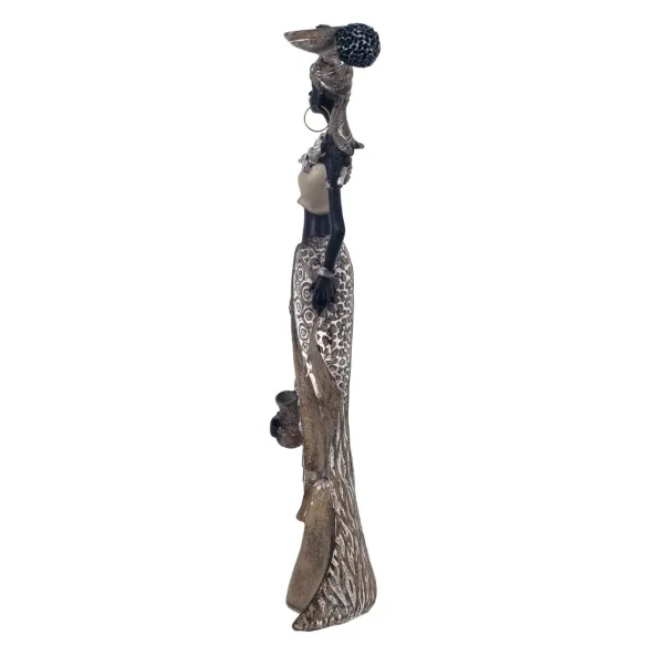 figura africana con nina beig