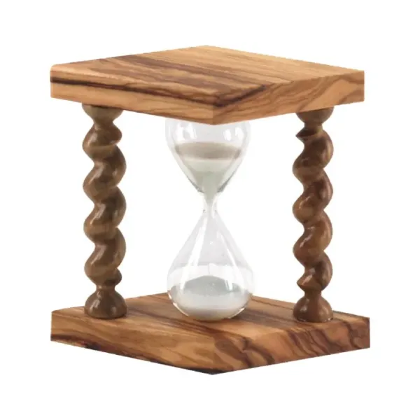 reloj arena 3 minutos con madera