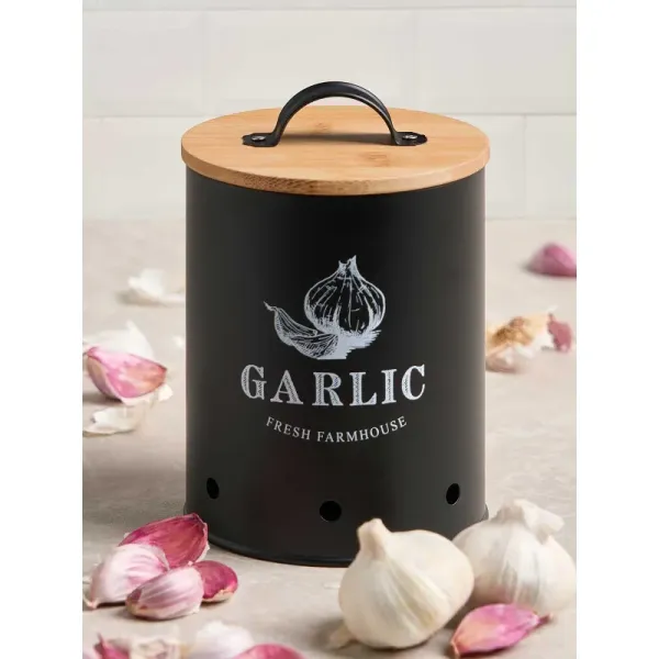 bote ajos tapa bambu negro 2