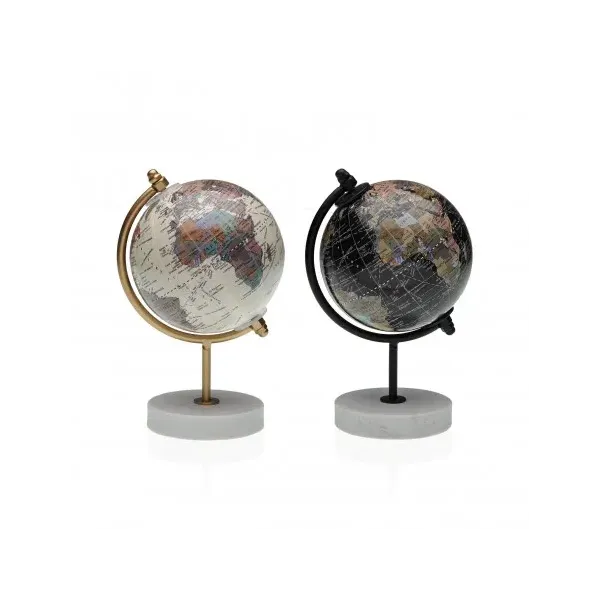 bola del mundo negra con base