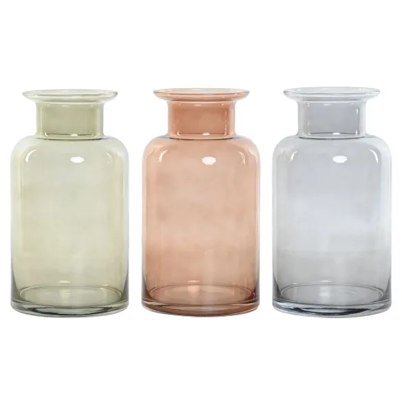 jarron florero cristal colores