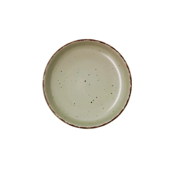 plato hondo ceramico duna verde